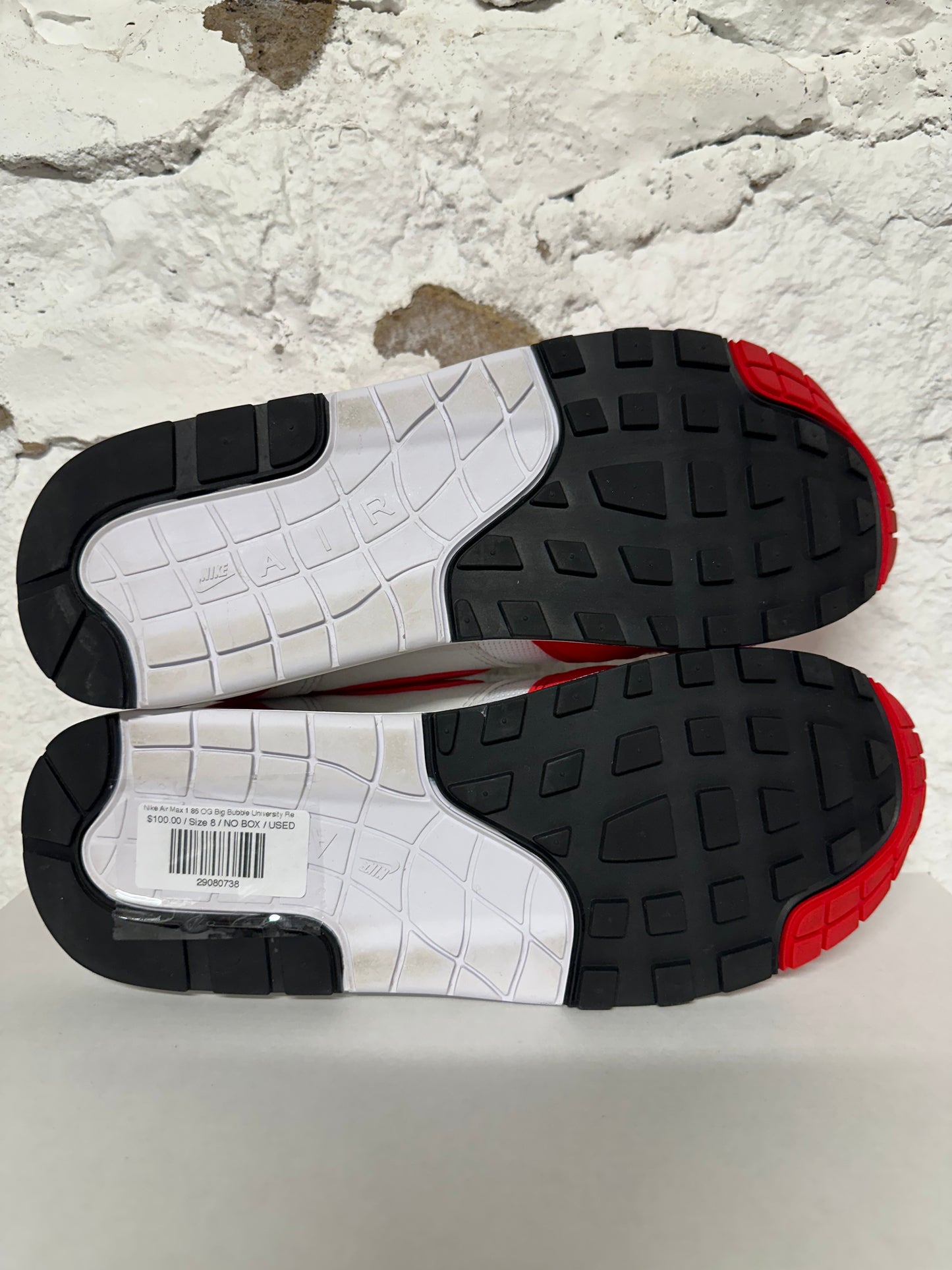Nike Air Max 1 86 OG Big Bubble University Red Sz 8