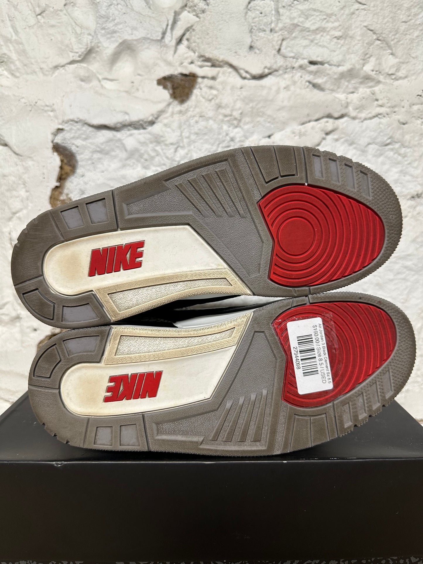 Air Jordan 3 Black Cement Sz 8.5