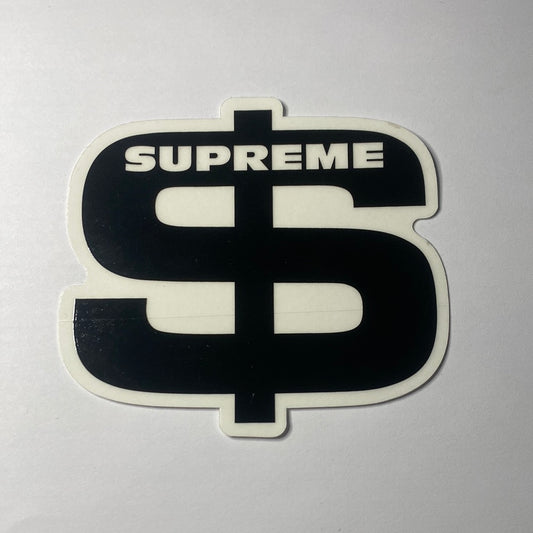 Supreme Black Dollar Sign Sticker
