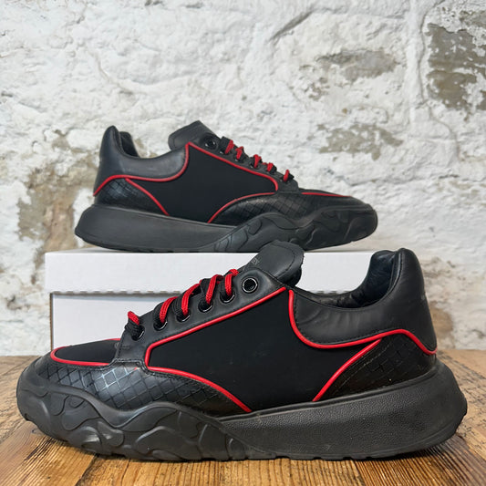 Aexander Mcqueen Black Red Nappa Joey Sneaker Sz 11 (44)