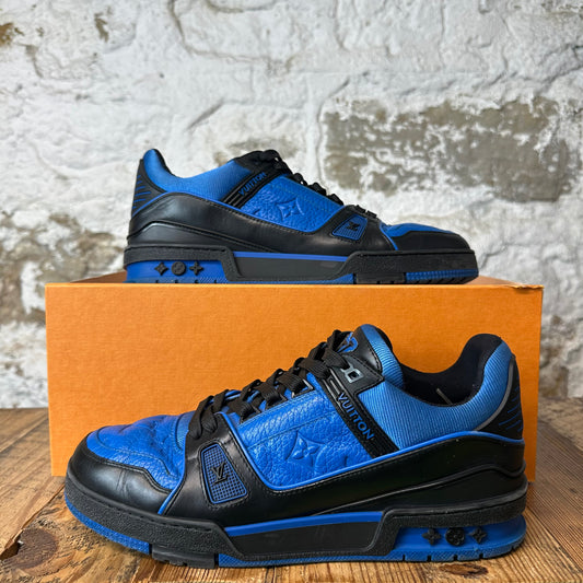 Louis Vuitton Royal Blue Black Trainer Sneaker Sz 8.5 (7LV)