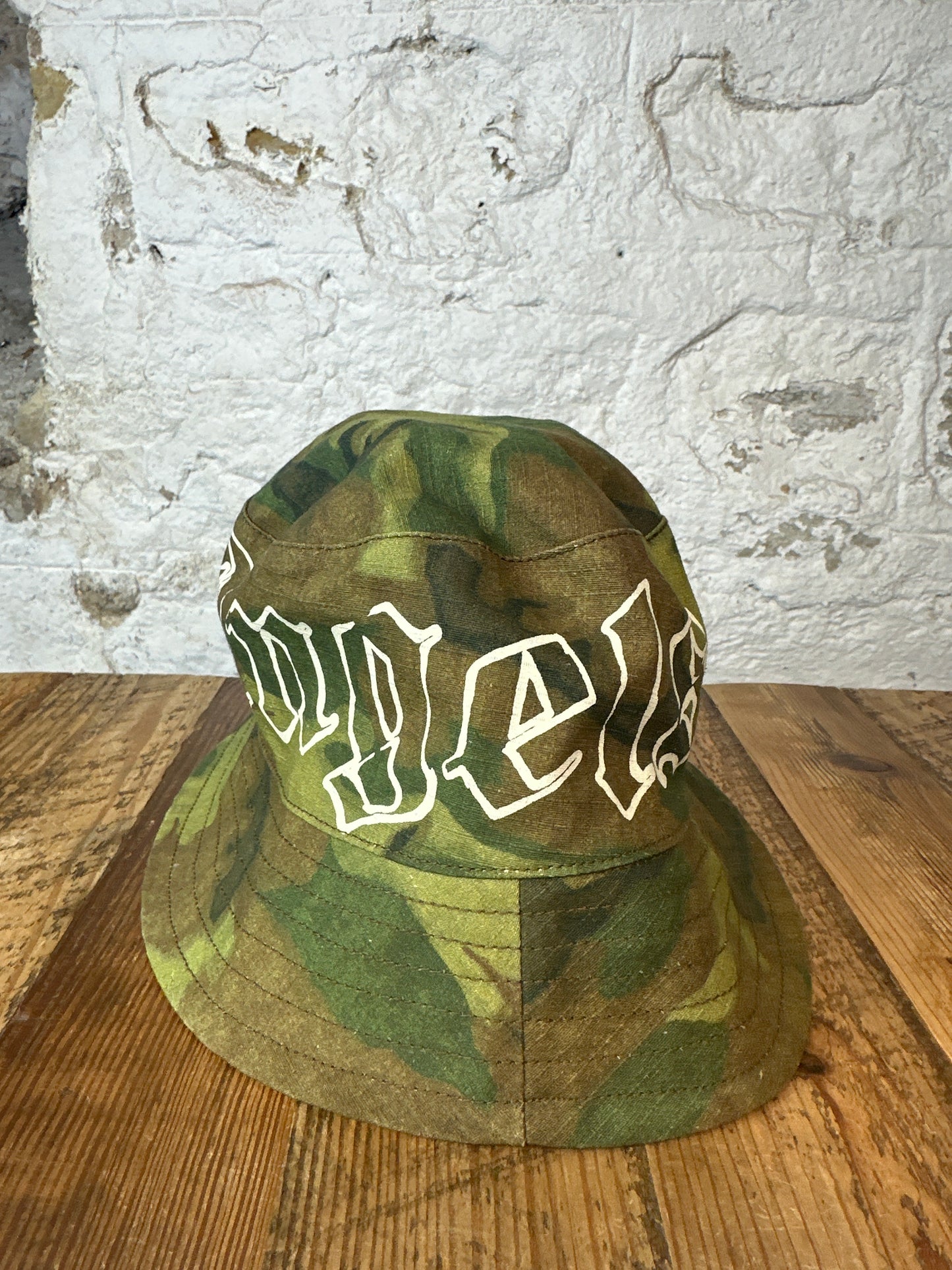 Palm Angels White Spell Camo Bucket Hat