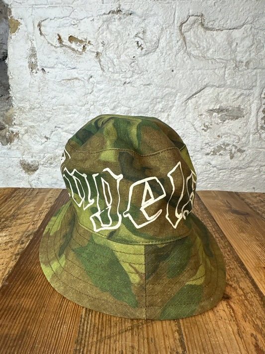 Palm Angels White Spell Camo Bucket Hat