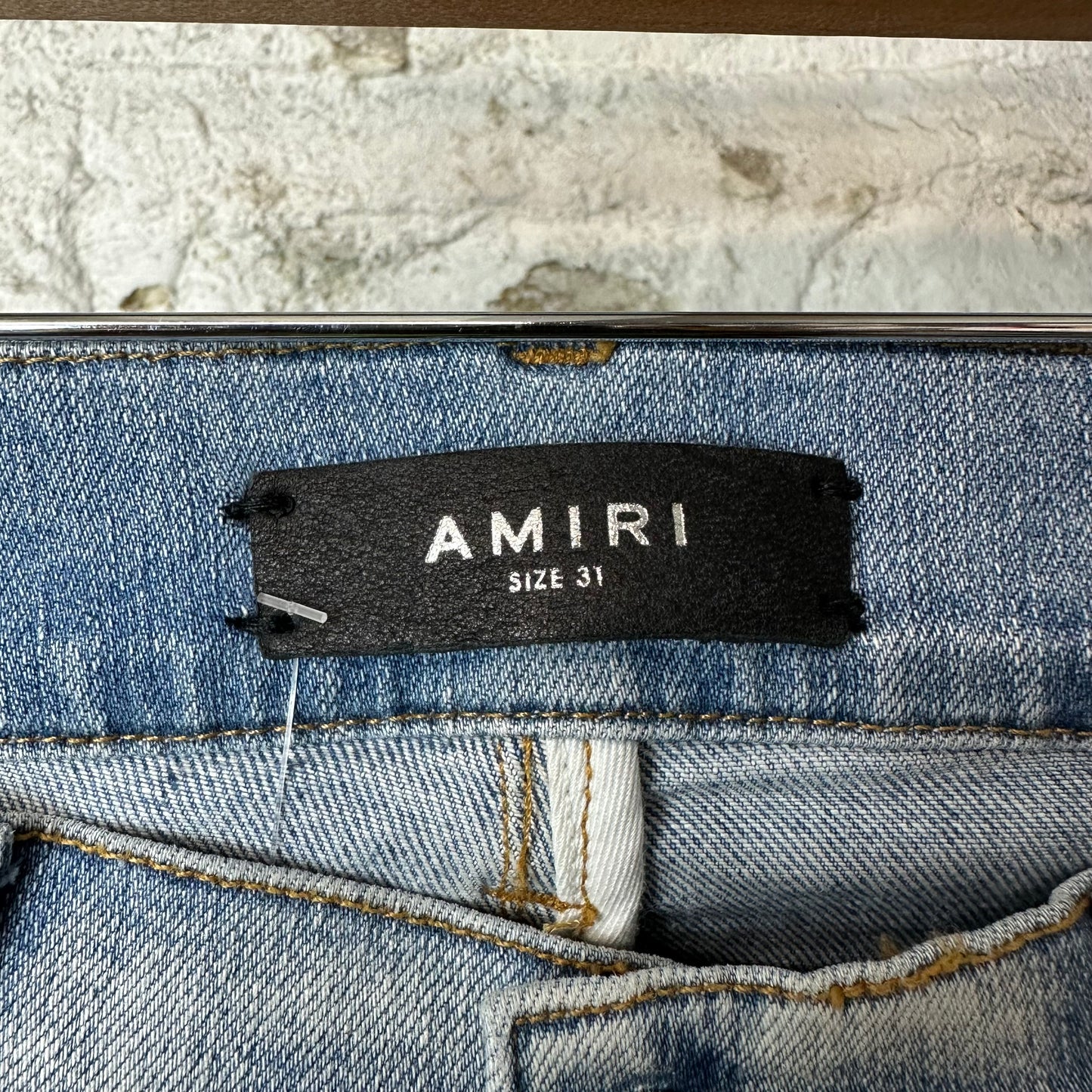 Amiri Zig Zag Light Blue Denim Jeans Sz 31