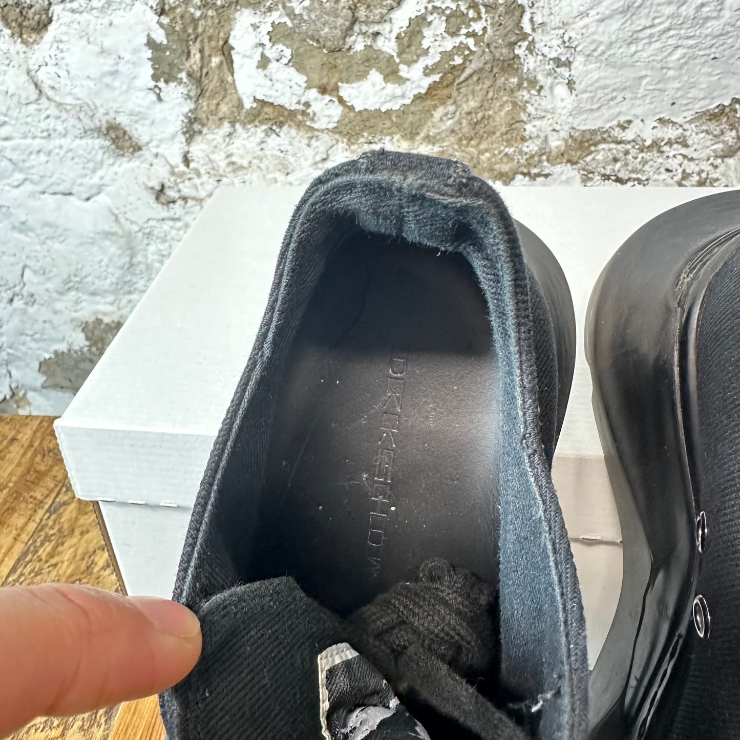 Rick Owens Black Abstract Low Sz 4 (35) No Box