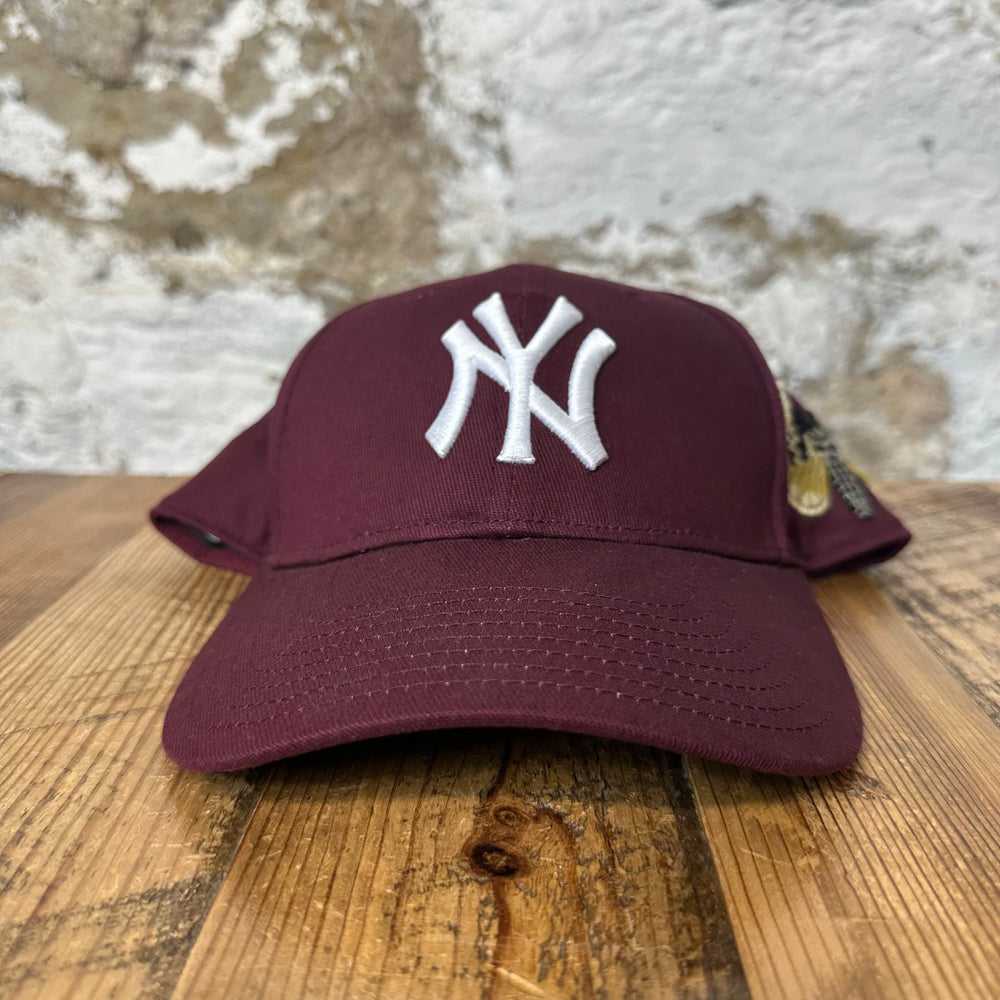 Gucci NY Yankees Embroidered Logo Burgundy Hat