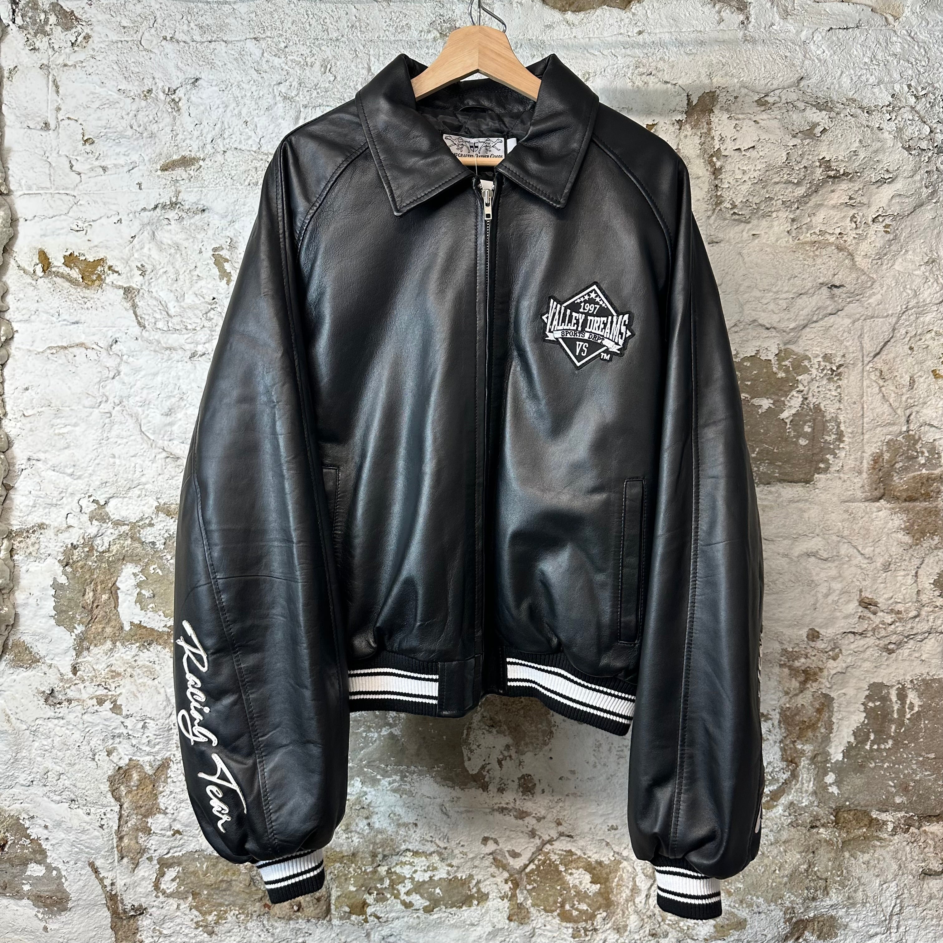 Vale Dreams Black Leather Coach Jacket Sz L