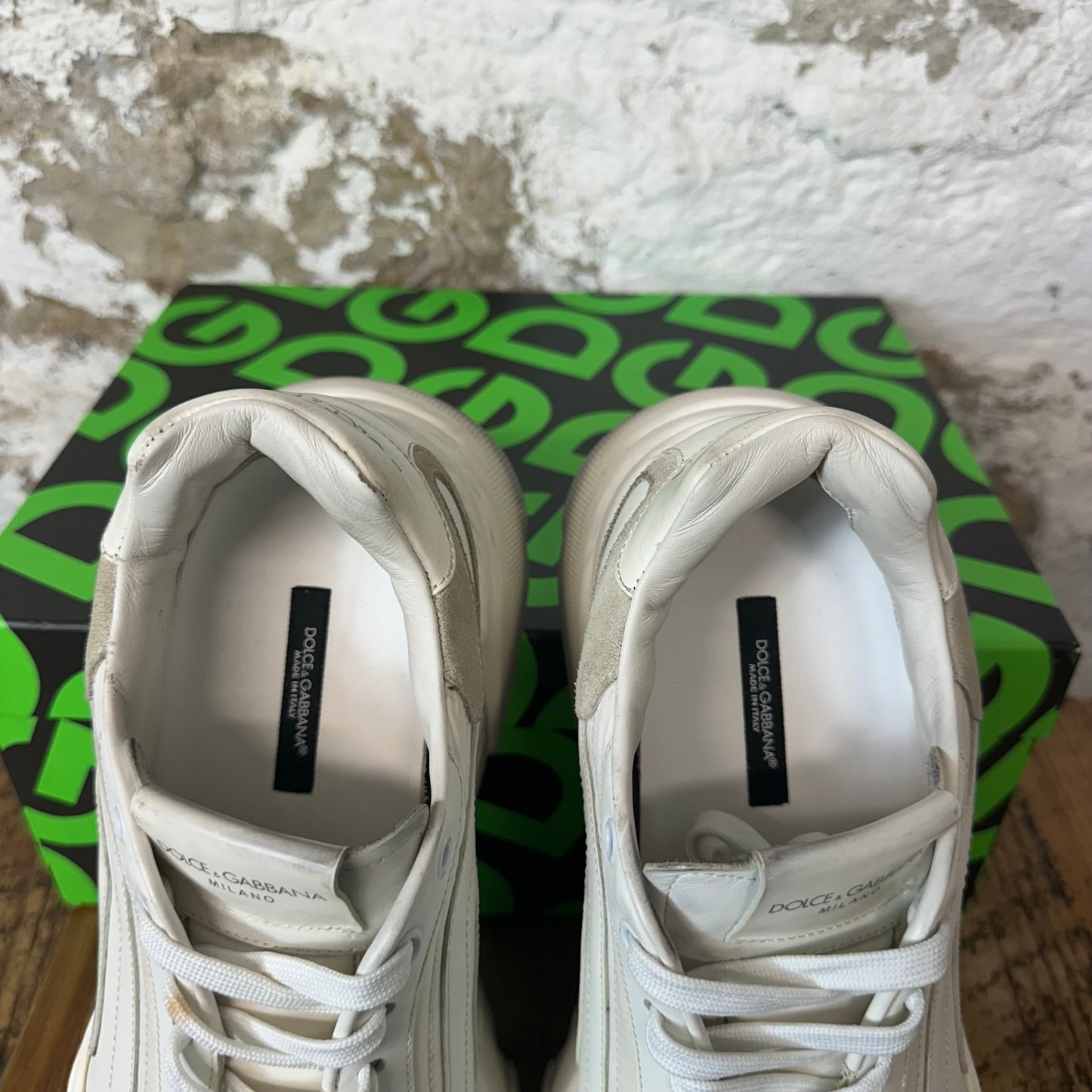 Dolce Gabbana White Cream Daymaster Sneaker Sz 10