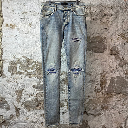 Amiri MX1 Tie Dye Washed Blue Denim Jeans Sz 31