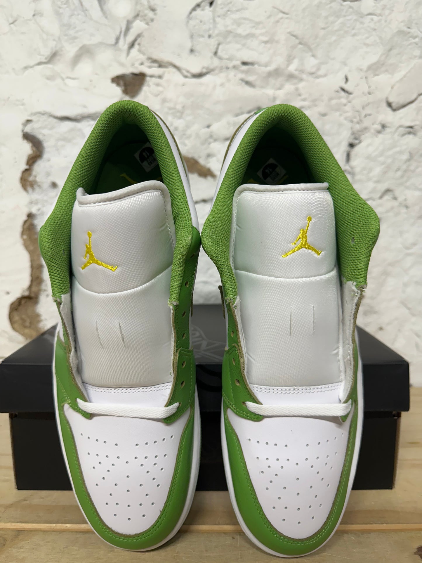 Air Jordan 1 Low White Chlorophyll Sz 14 DS