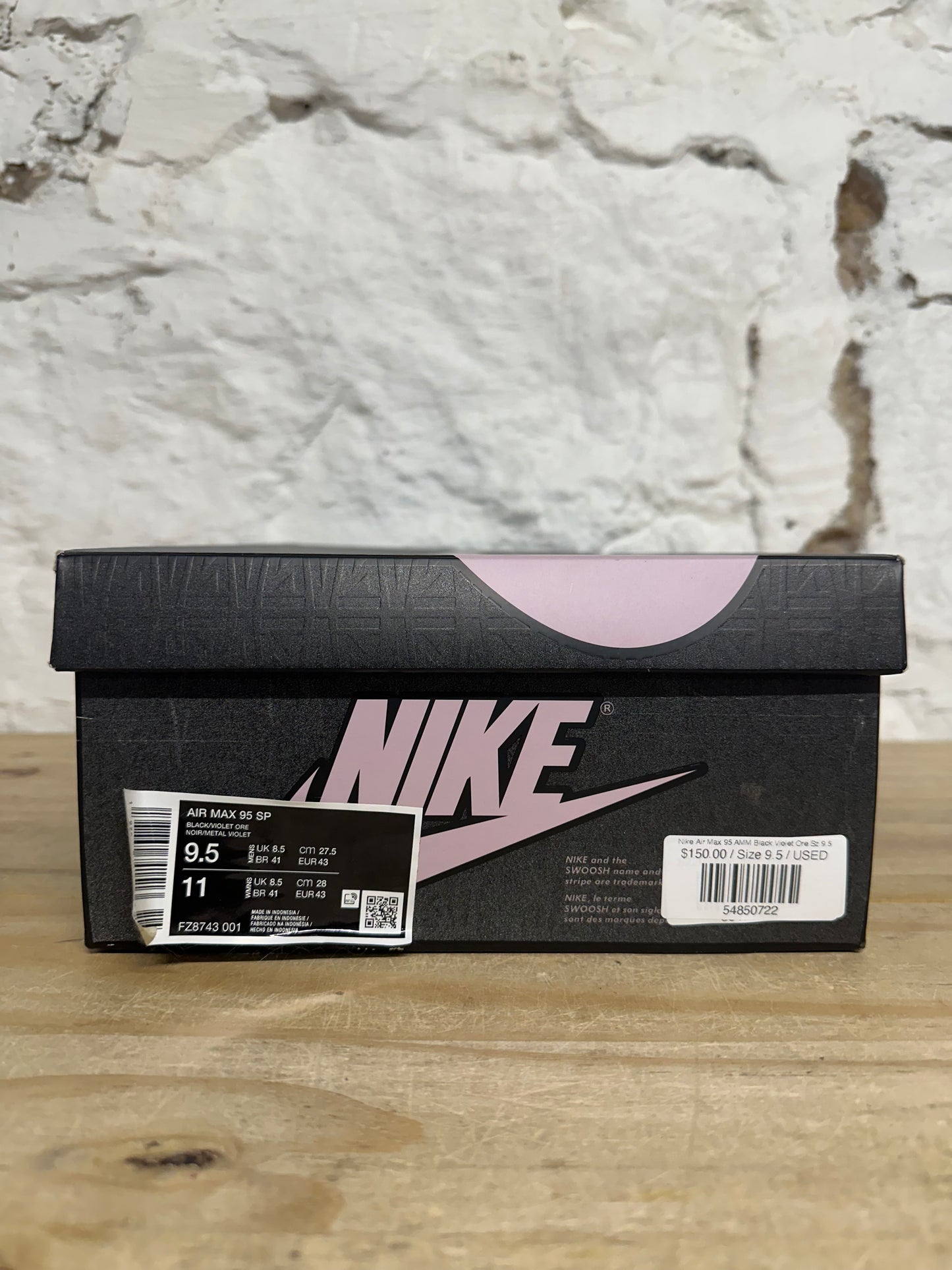 Nike Air Max 95 A Ma Maniere Black Violet Ore Sz 9.5