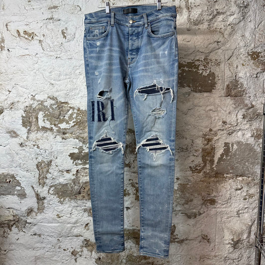 Amiri MX1 Denim Spell Blue Denim Jeans Sz 33