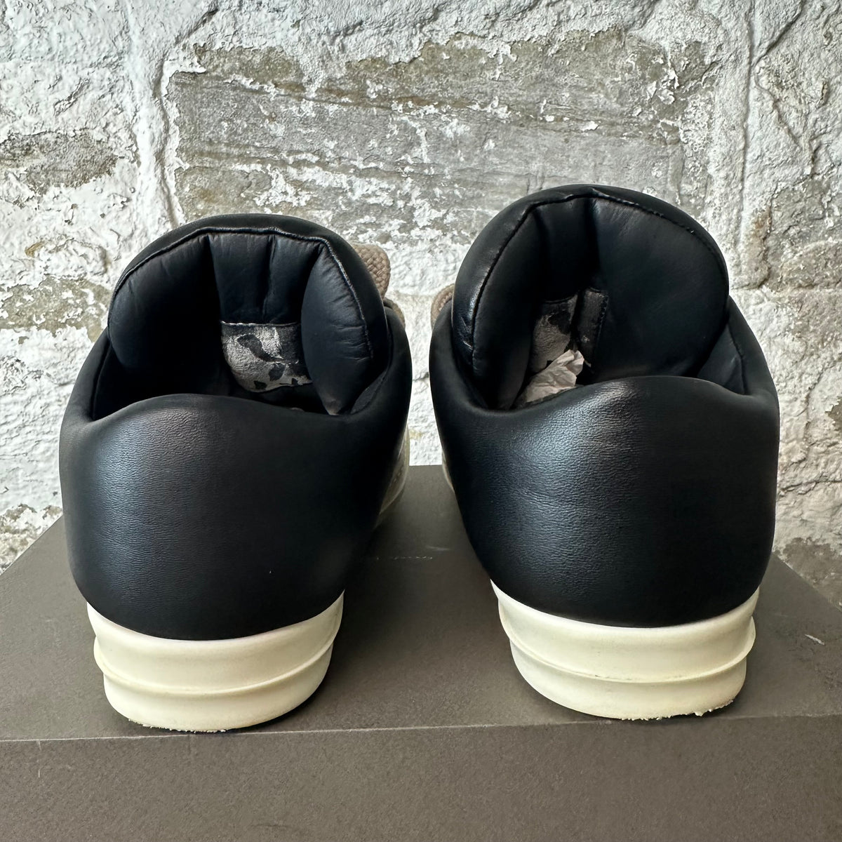 Rick Owens Jumbo Lace Padded Black Milk Sneaker Sz 11 (44)