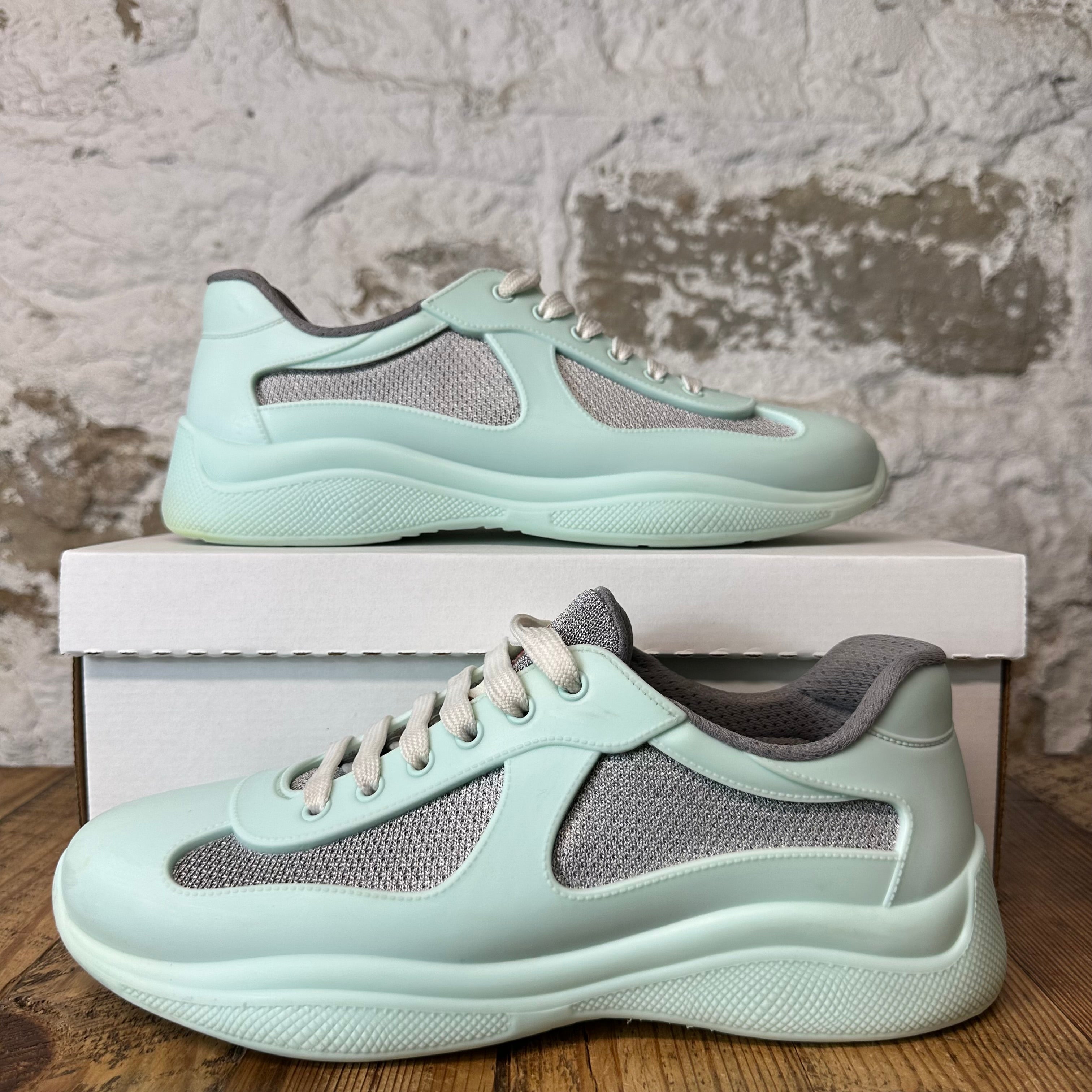 Prada Americas Cup Mint Rubber Sneaker Sz 9 (42)