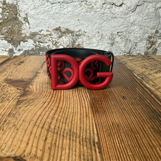 Dolce Gabbana Red DG Mongoram Belt Sz (100/40) W/ Box