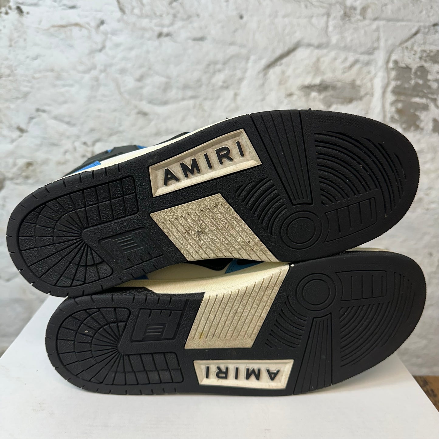 Amiri Black Skeleton High Blue White Sneaker Sz 10 (43) No Box