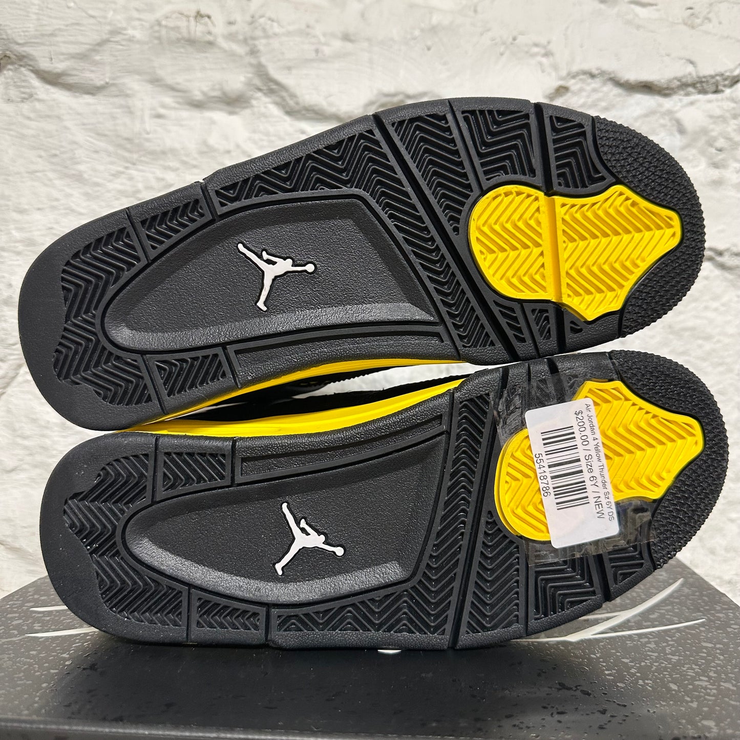 Air Jordan 4 Yellow Thunder Sz 6Y DS