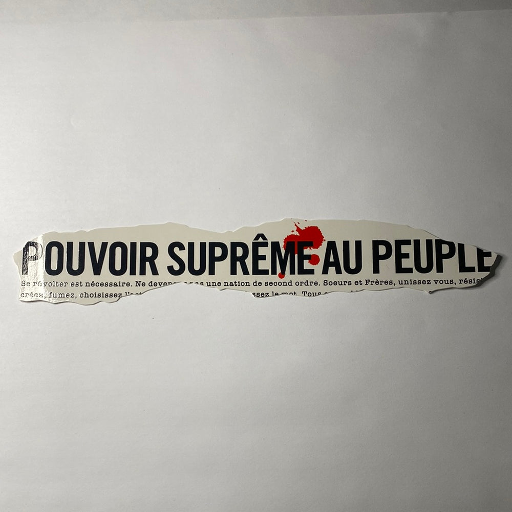 Supreme Newspaper Au Peuple Sticker