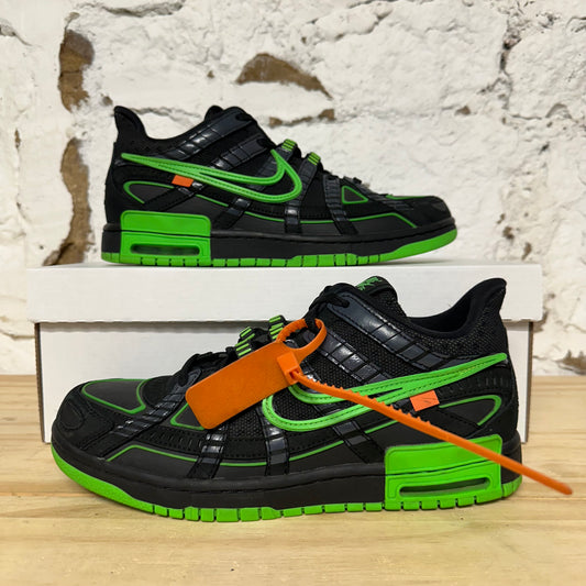 Nike Air Off-White Rubber Dunk Green Strike Sz 9