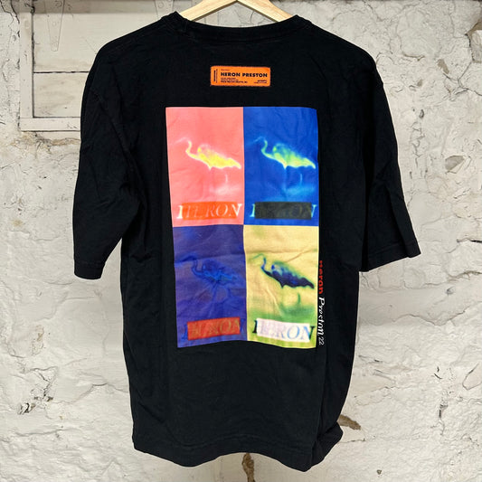 Heron Preston H Black T-Shirt Sz M