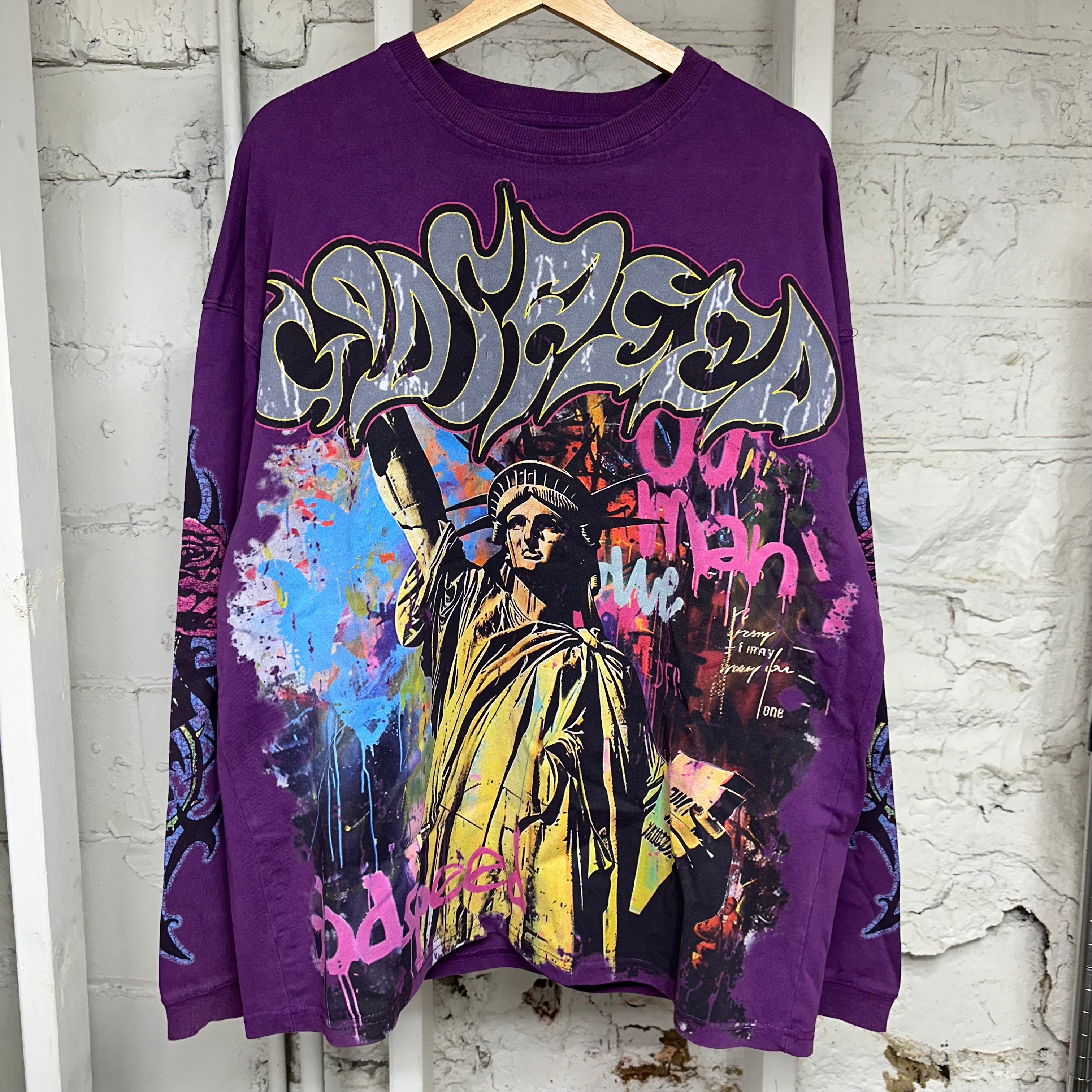 Godspeed Liberty Purple Long Sleeve T-Shirt Sz M