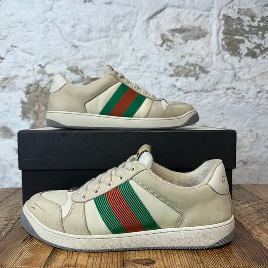 Gucci Screener Beige Cream Sneaker Sz 7