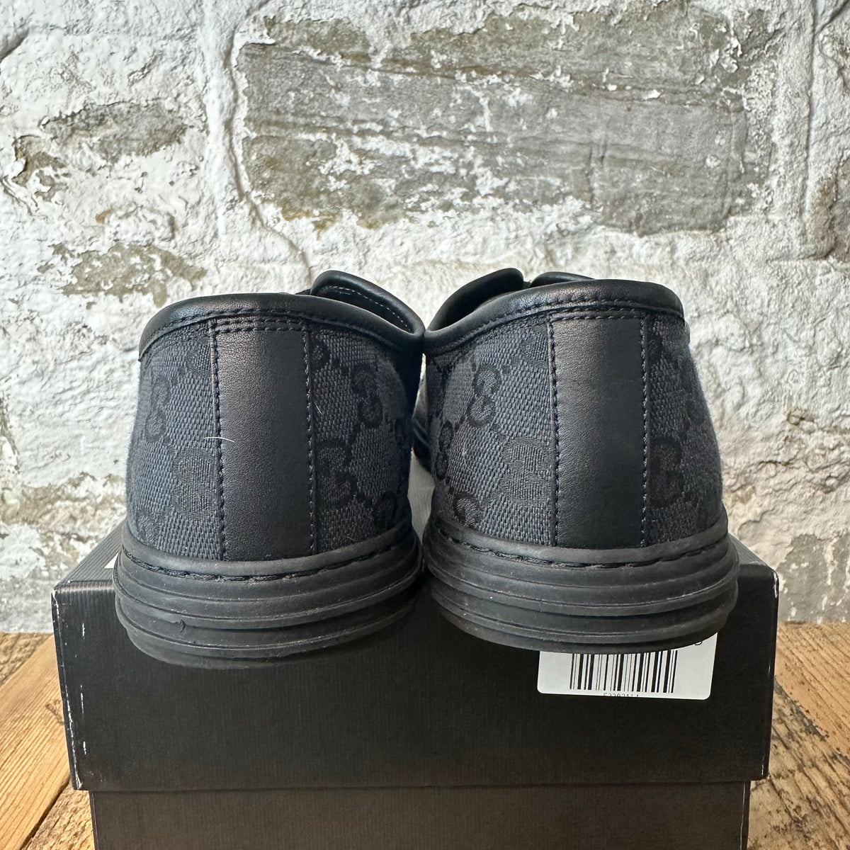 Gucci Black GG Monogram Sneaker Sz 8.5