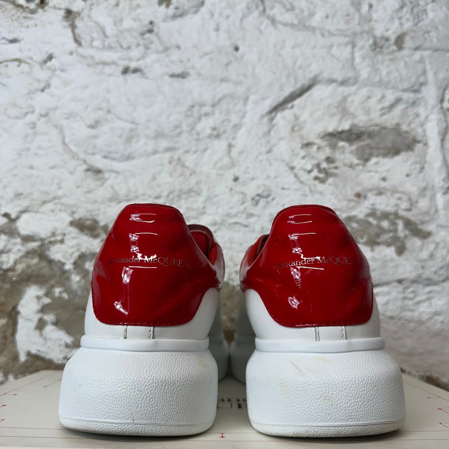 Alexander Mcqueen Red Wax Tab White Sneaker Sz 11 (44)