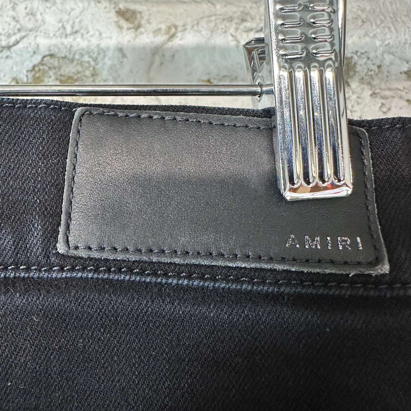 Amiri Silver Bones Black Denim Jeans Sz 32