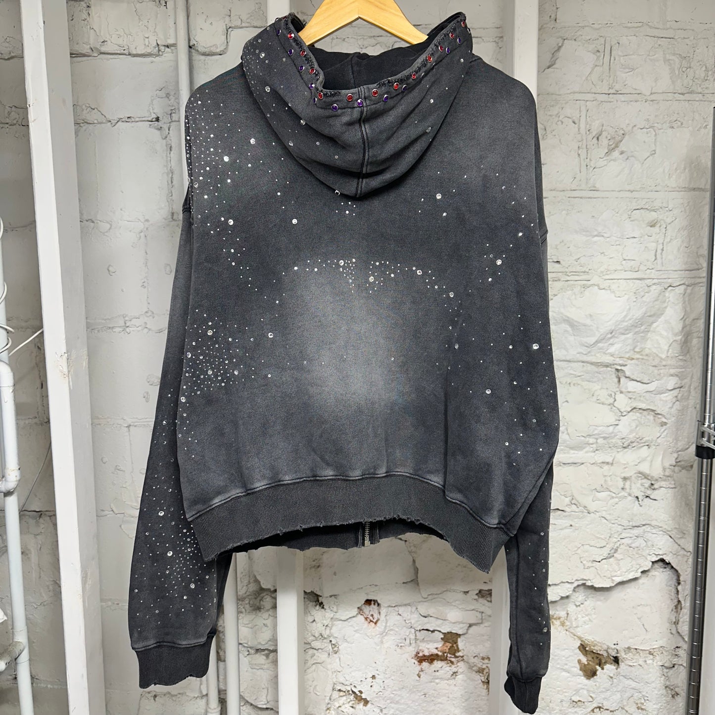 Vale Classico Black Zip Up Hoodie Sz L