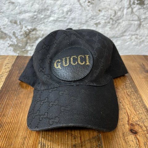 Gucci Circle Logo Black Monogram Hat