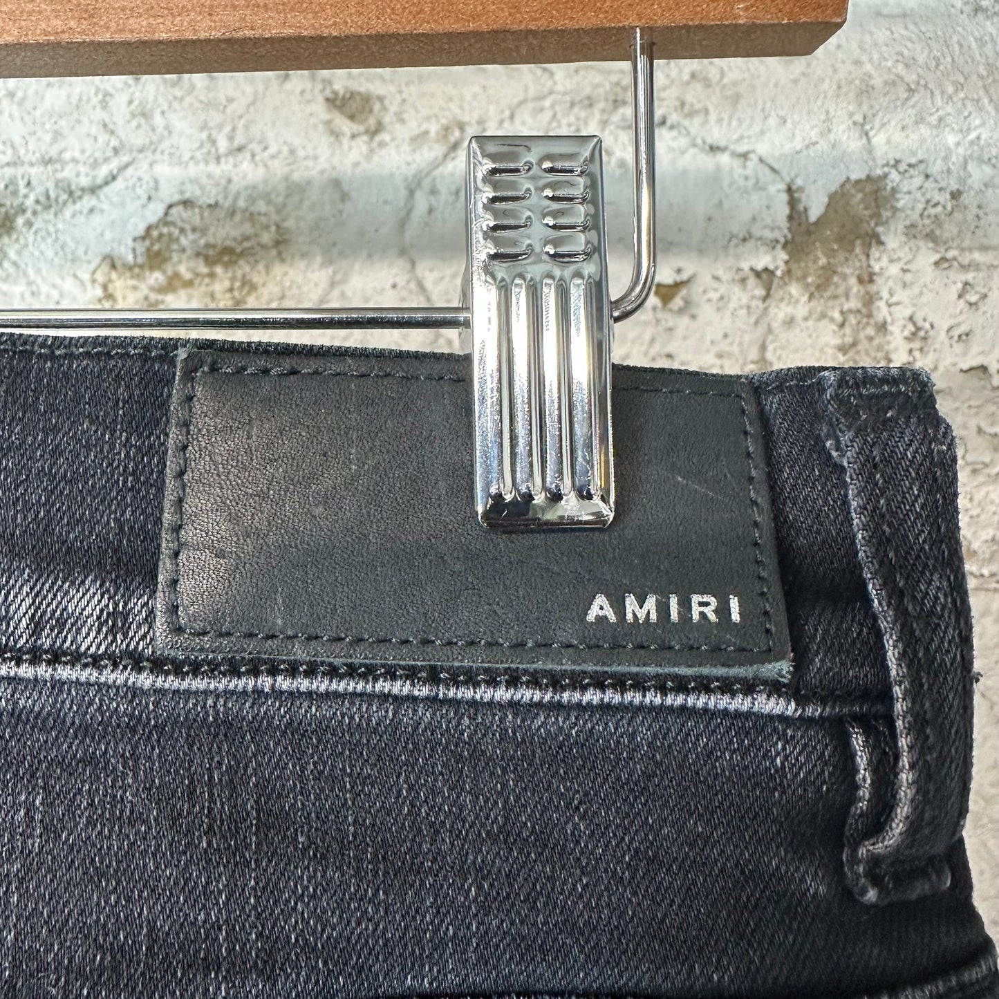 Amiri MX1 Camo Spell Black Denim Jeans Sz 30