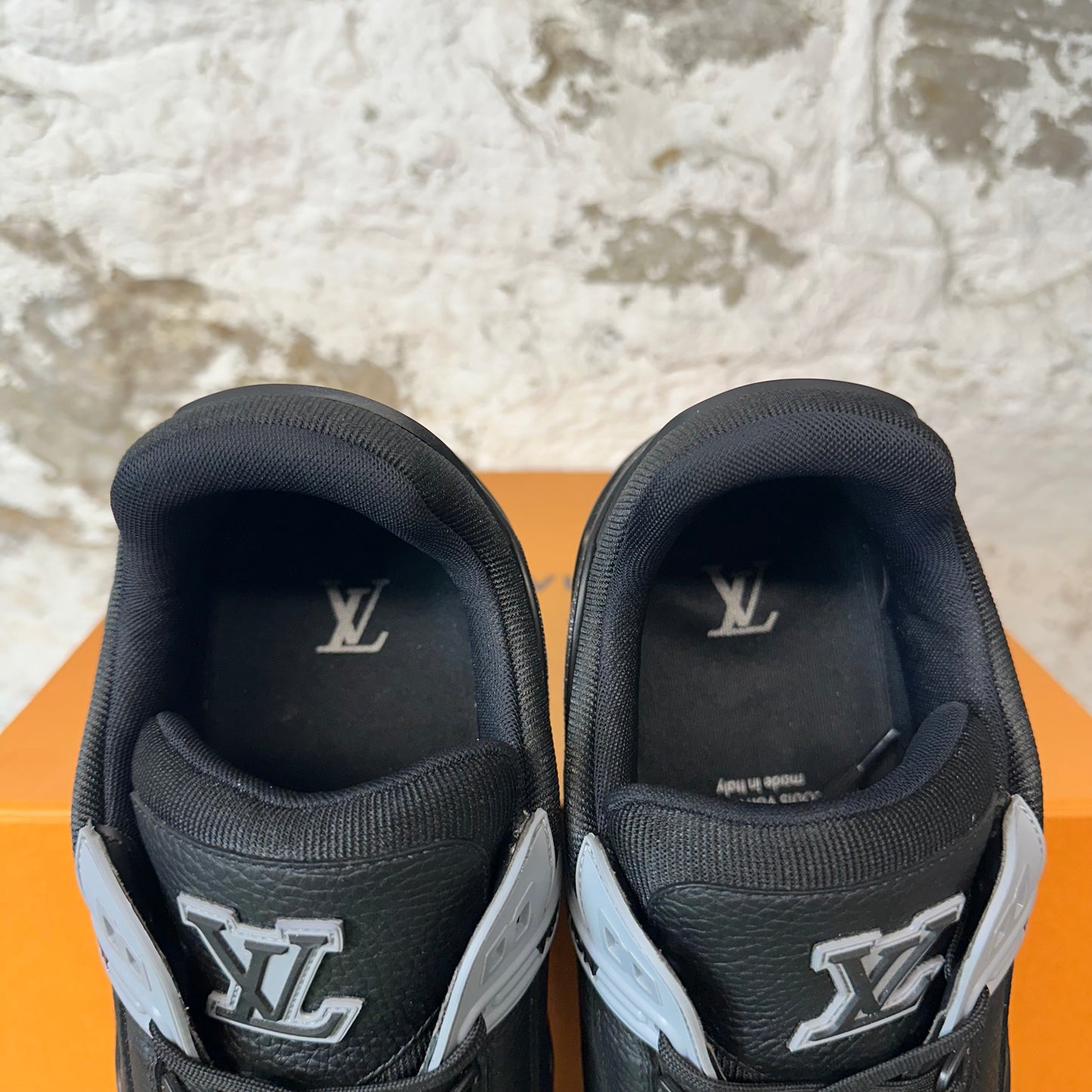 Louis Vuitton Graphite Damier Black Trainer Sneaker Sz 14.5 (13LV)