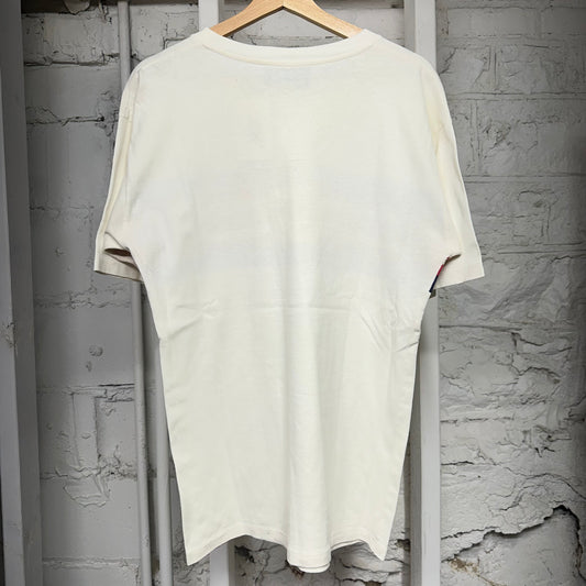 Gucci Interlocking Blue Red G Logo White T-Shirt Sz L