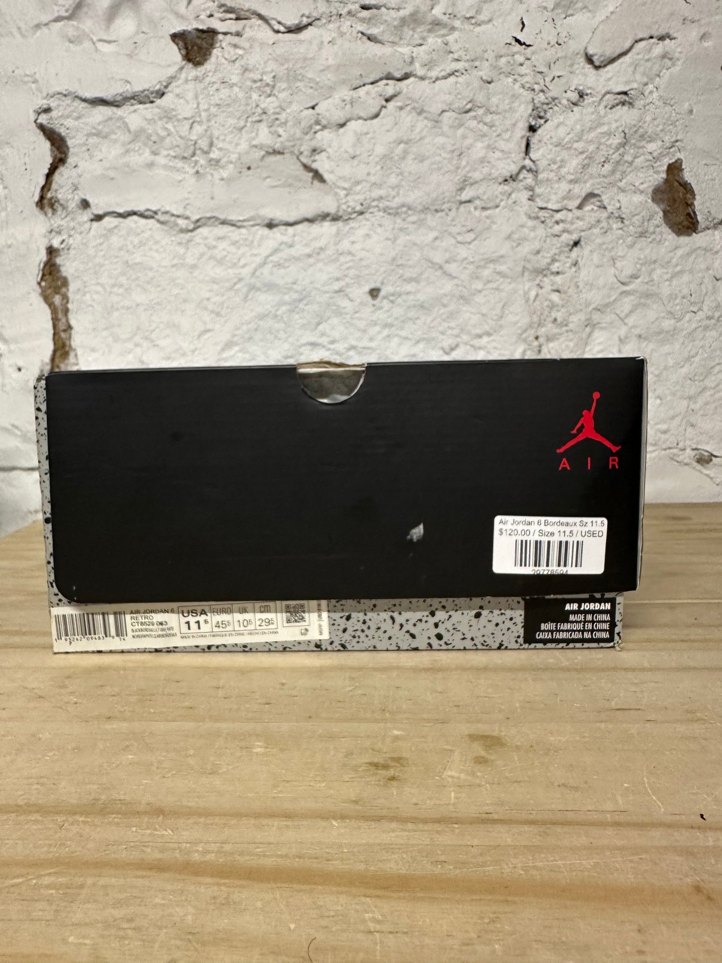 Air Jordan 6 Bordeaux Sz 11.5