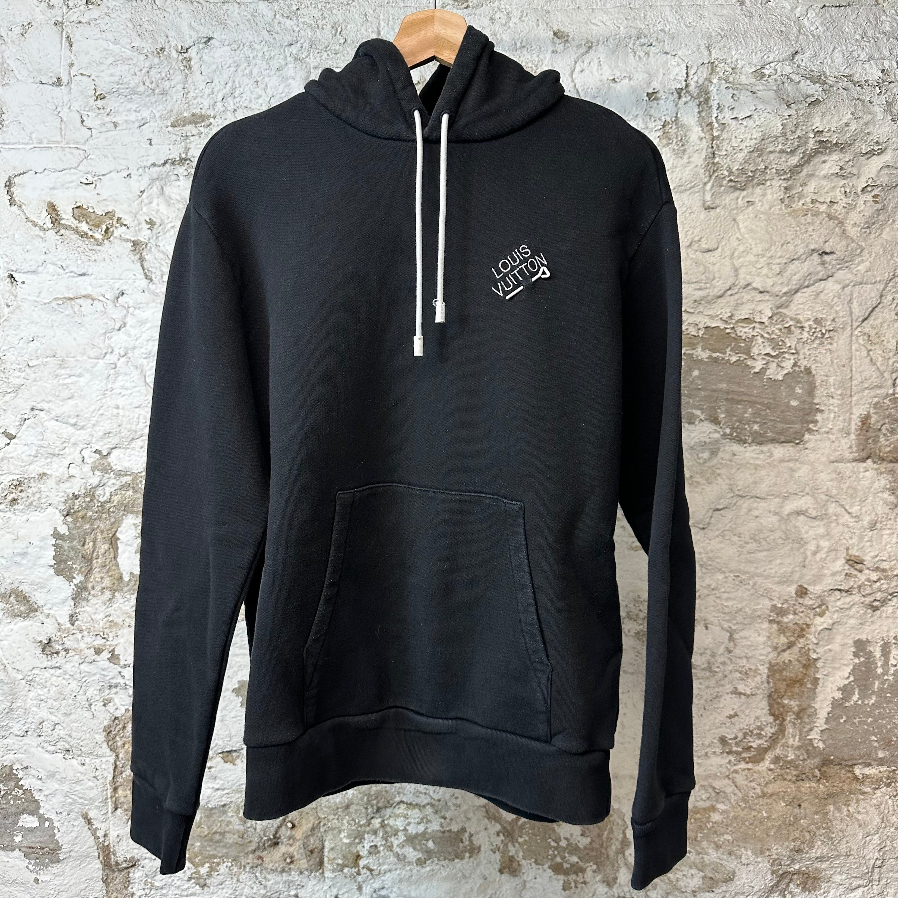 Louis Vuitton Signature Pin Hoodie Black Sz M