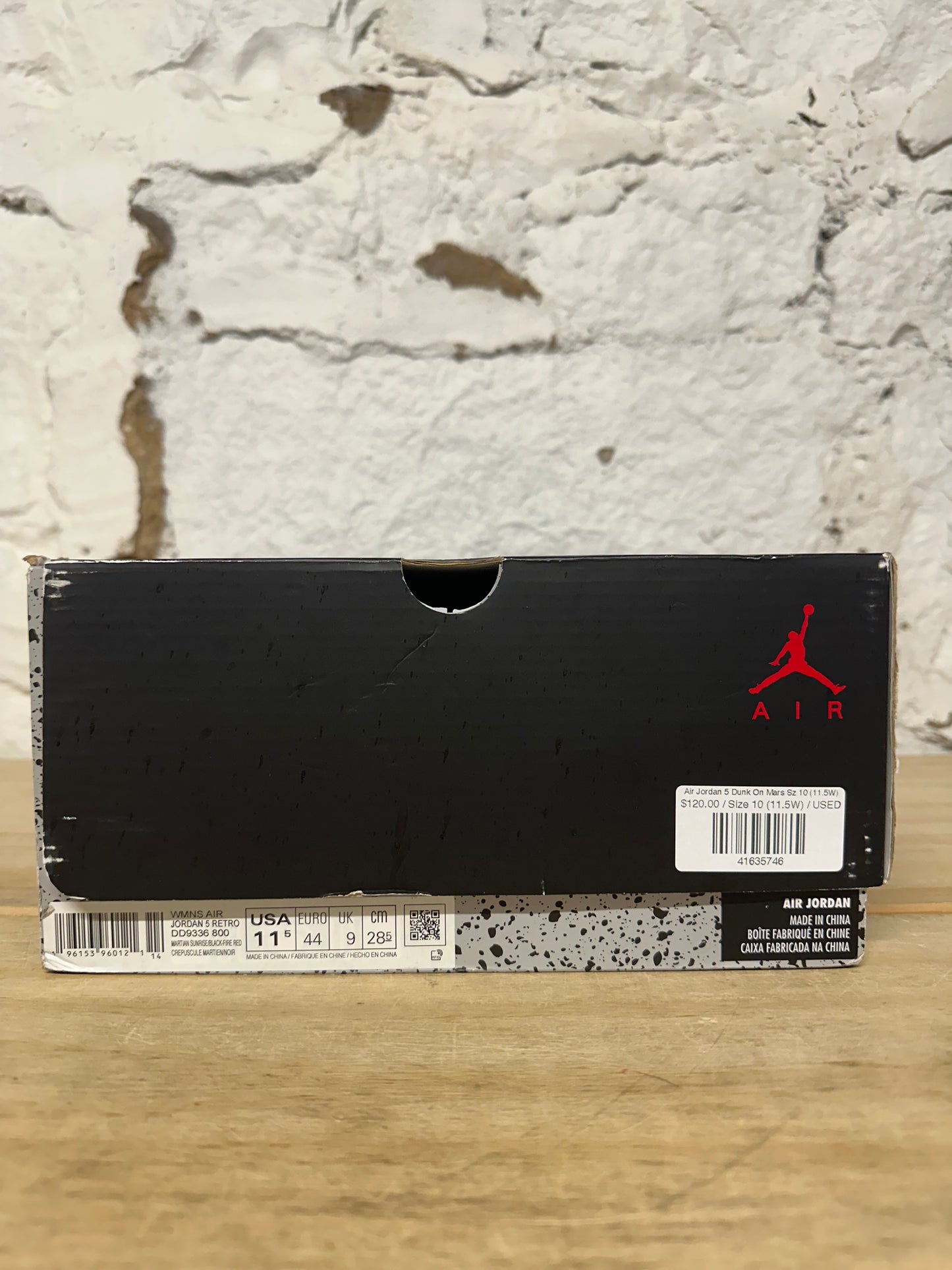 Air Jordan 5 Dunk On Mars Sz 10 (11.5W)