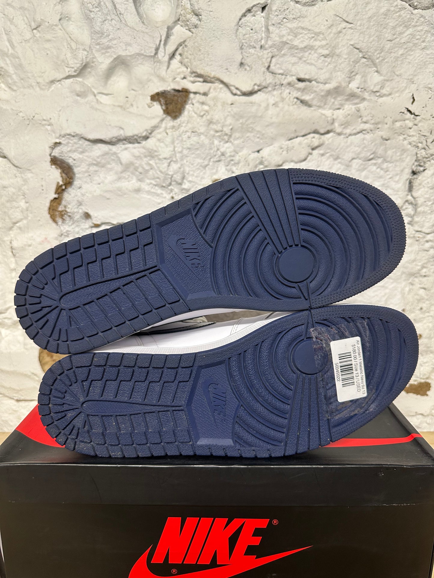 Air Jordan 1 High Metallic Navy Sz 13