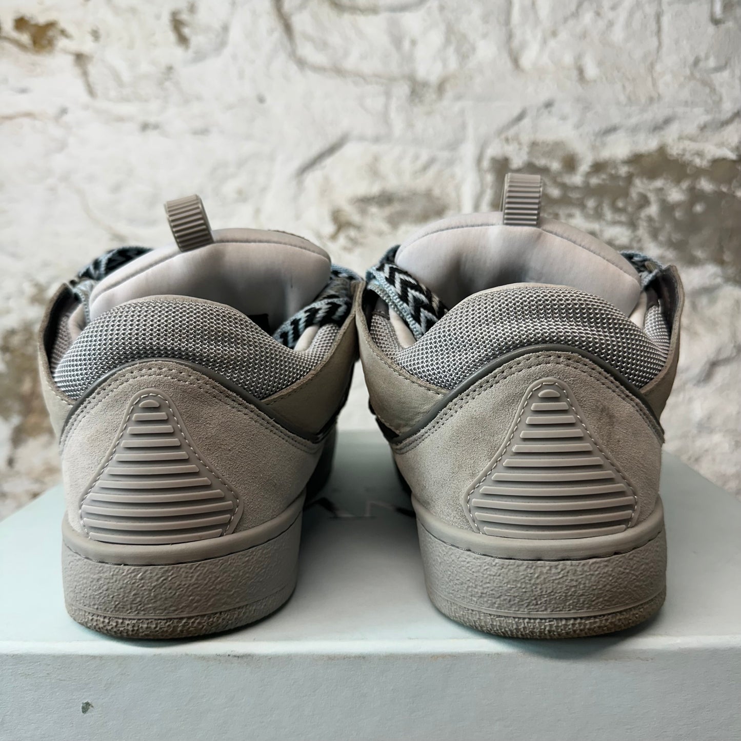 Lanvin Curb Black Grey Blue Sneaker Sz 9 (42)