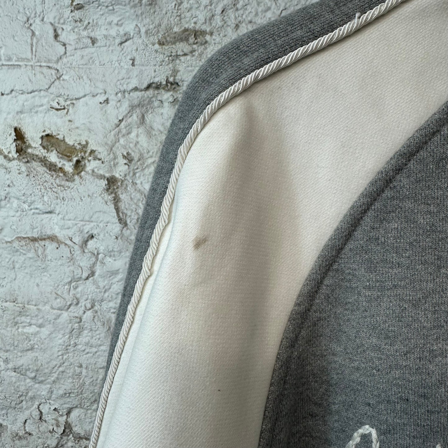 Dior Lilly Of The Valley Gray White Varsity Jacket Sz M