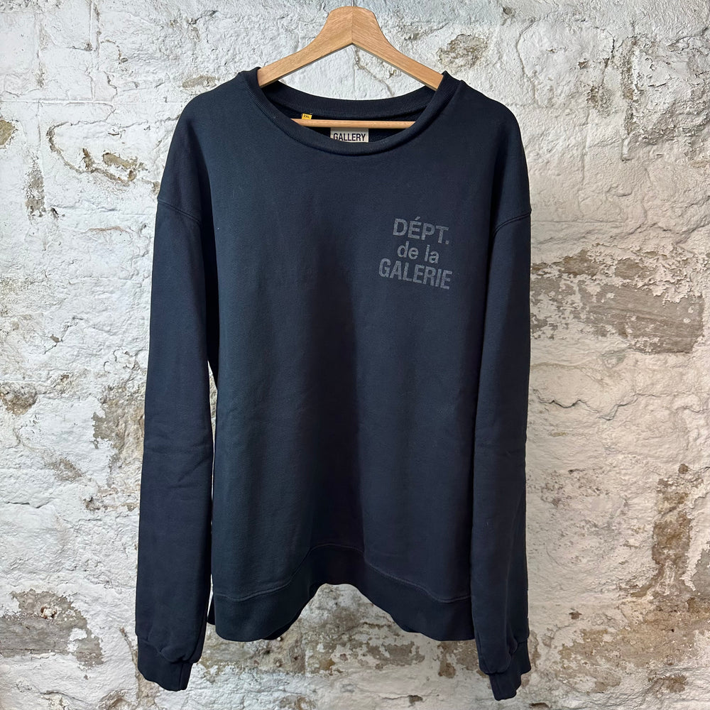 Gallery Dept Gray Logo Crewneck Black Sz XXL
