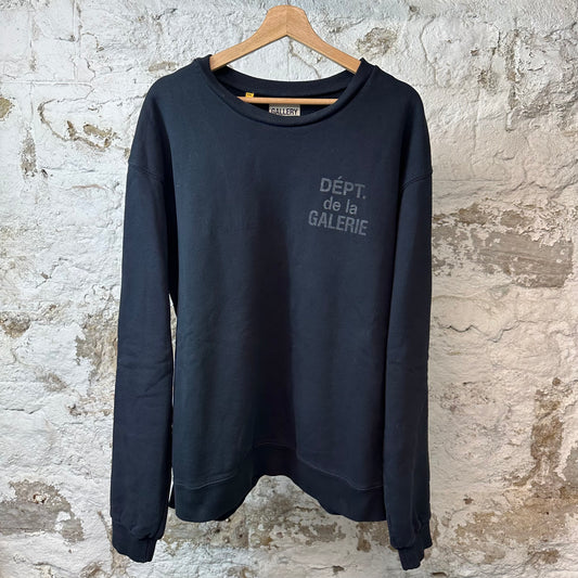 Gallery Dept Gray Logo Crewneck Black Sz XXL