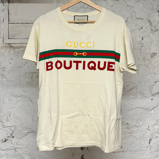 Gucci Boutique Cream T-Shirt Sz XS