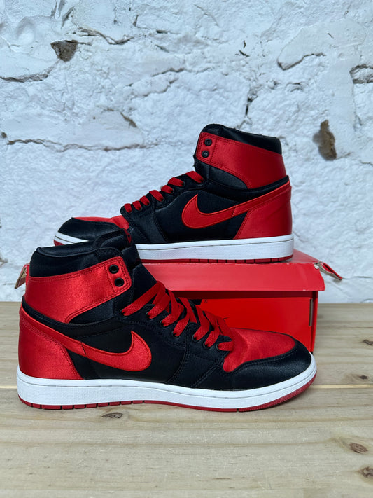 Air Jordan 1 High Satin Bred Sz 10.5 (12W)