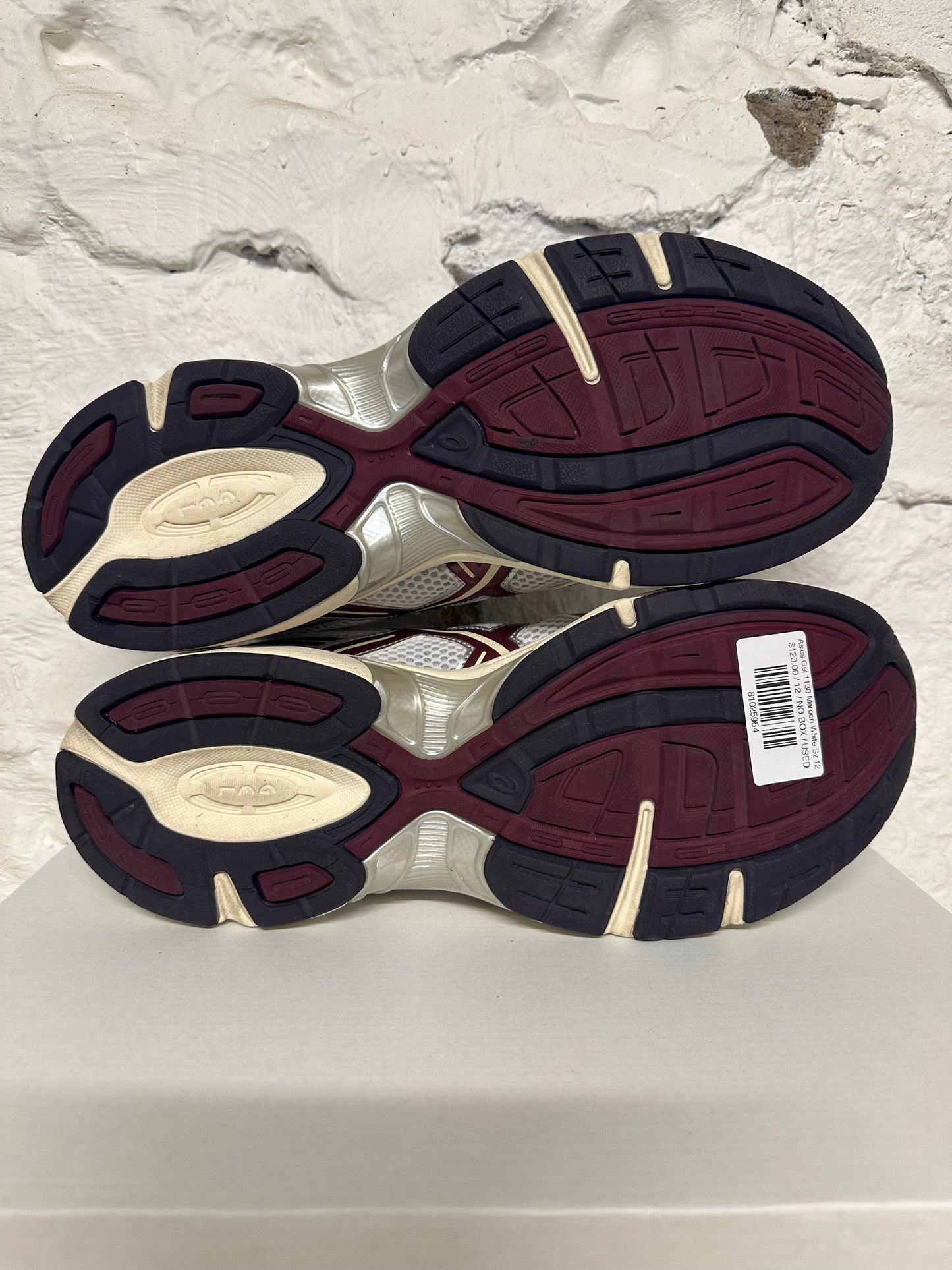 Asics Gel-1130 Maroon White Sz 12
