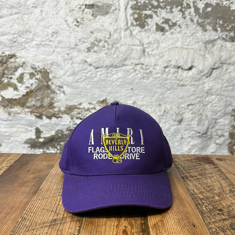 Amiri Flagship Purple Trucker Hat
