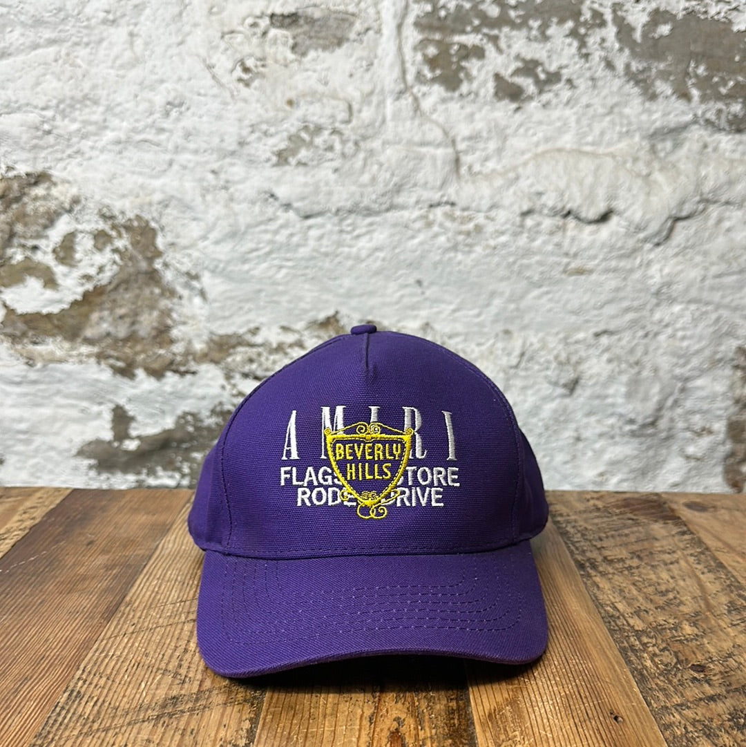 Amiri Flagship Purple Trucker Hat