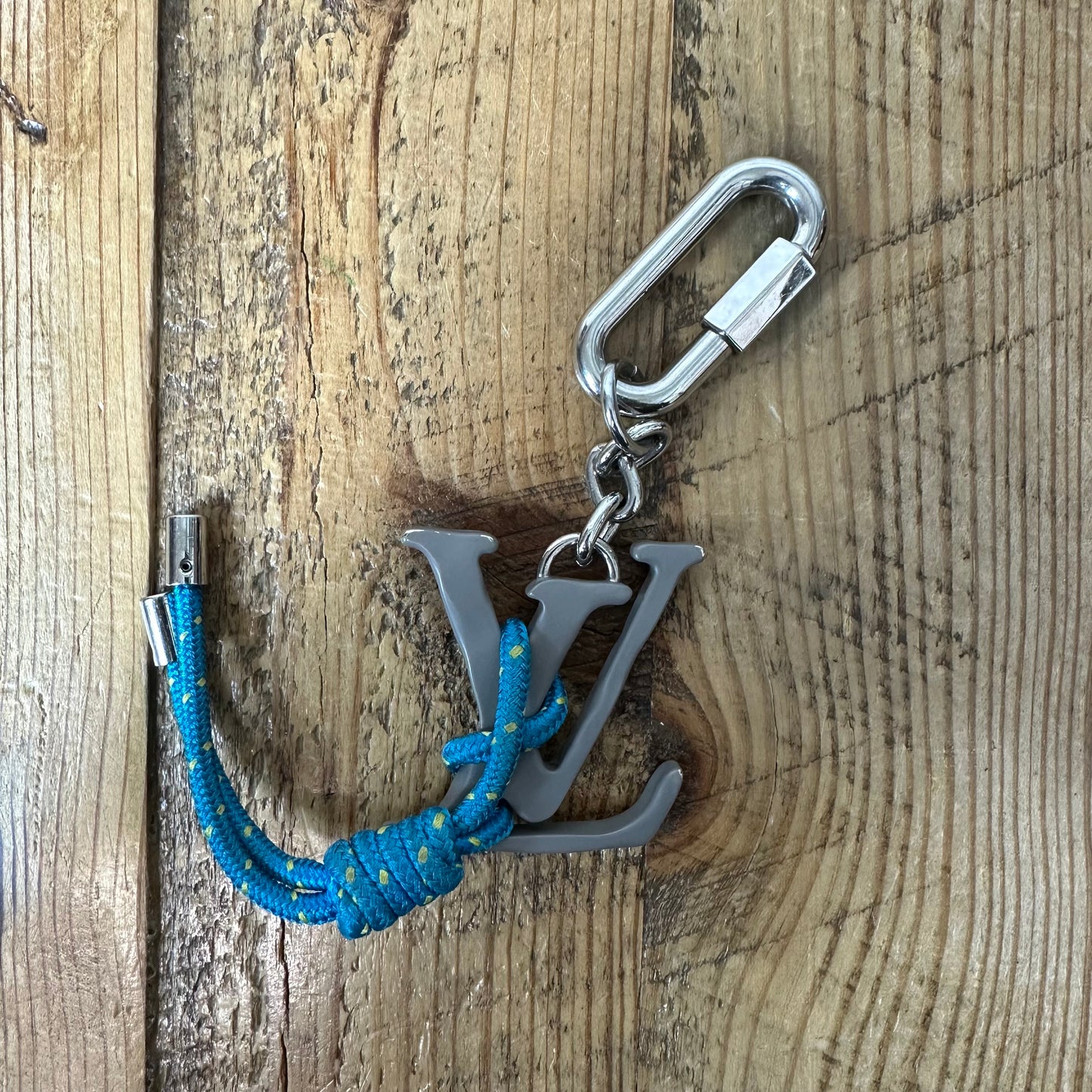 Louis Vuitton Bag Charm Carabiner Blue Key Holder