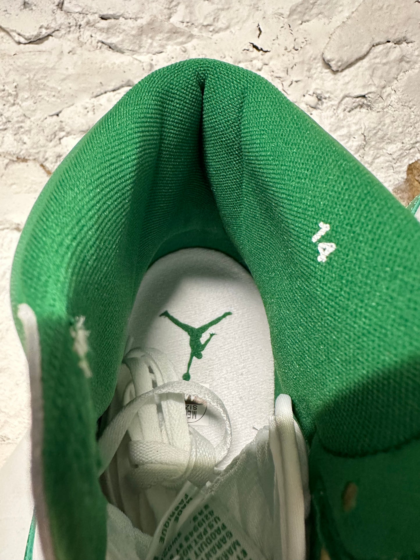 Air Jordan Air Ship White Green Sz 14 DS