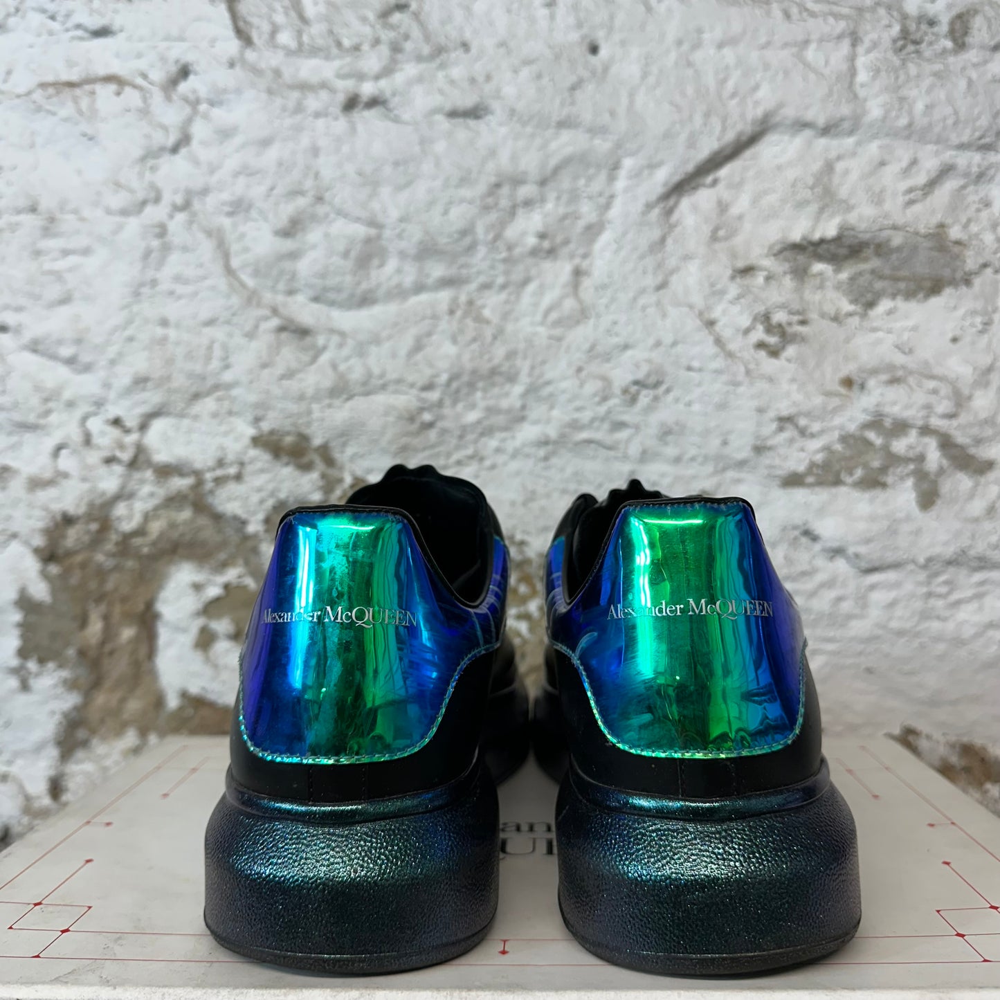 Alexander Mcqueen Iridescent Tab Black Sneaker Sz 10 (43)